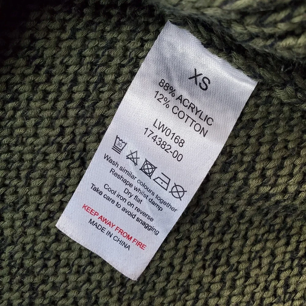 Cupcake Sweater Womens XS Green Knitted‎ Elbow Patch V-Neck Long Sleeve Pullover